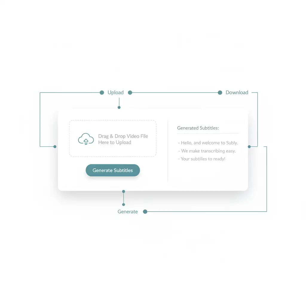 Subly minimalist interface built to translate subtitles with ai quickly, focusing on accuracy, speed, and simple exports for creators who already finished video edits and need multilingual captions.